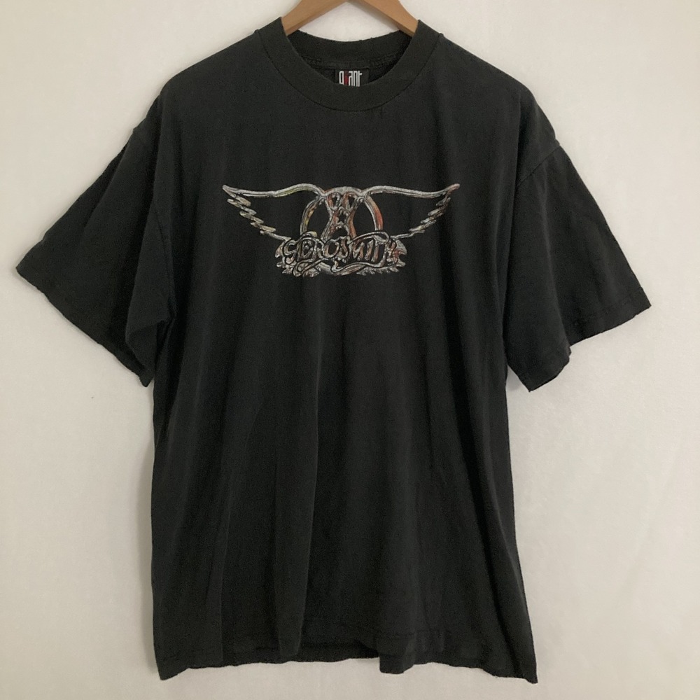 Vtg Aerosmith Shirt Mens XL Distressed Giant Tag Rock Band Graphic Logo Tee 90s